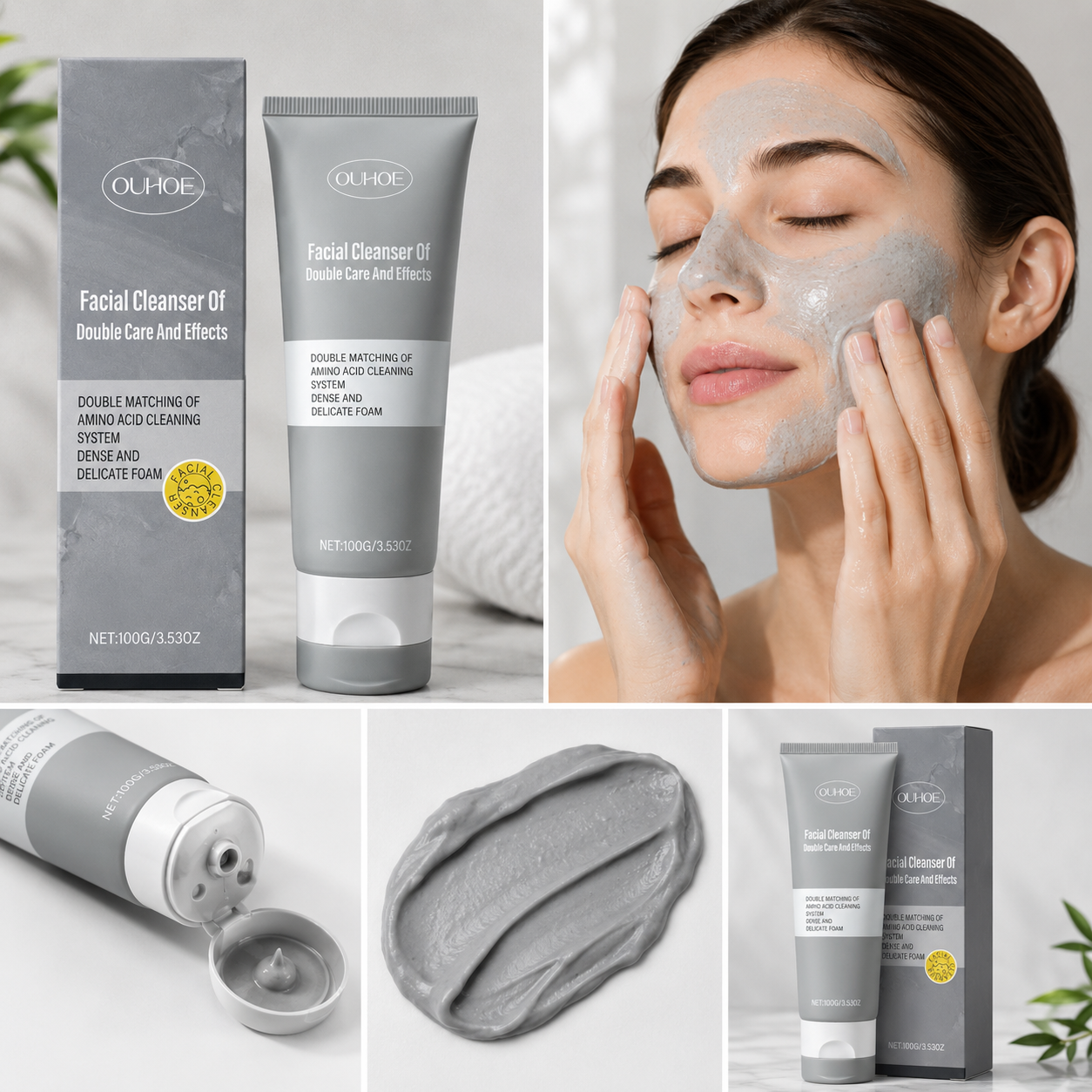 Gel de limpeza facial à base de argila 100 g